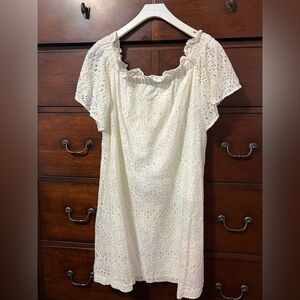 a.n.a Ivory eyelet dress